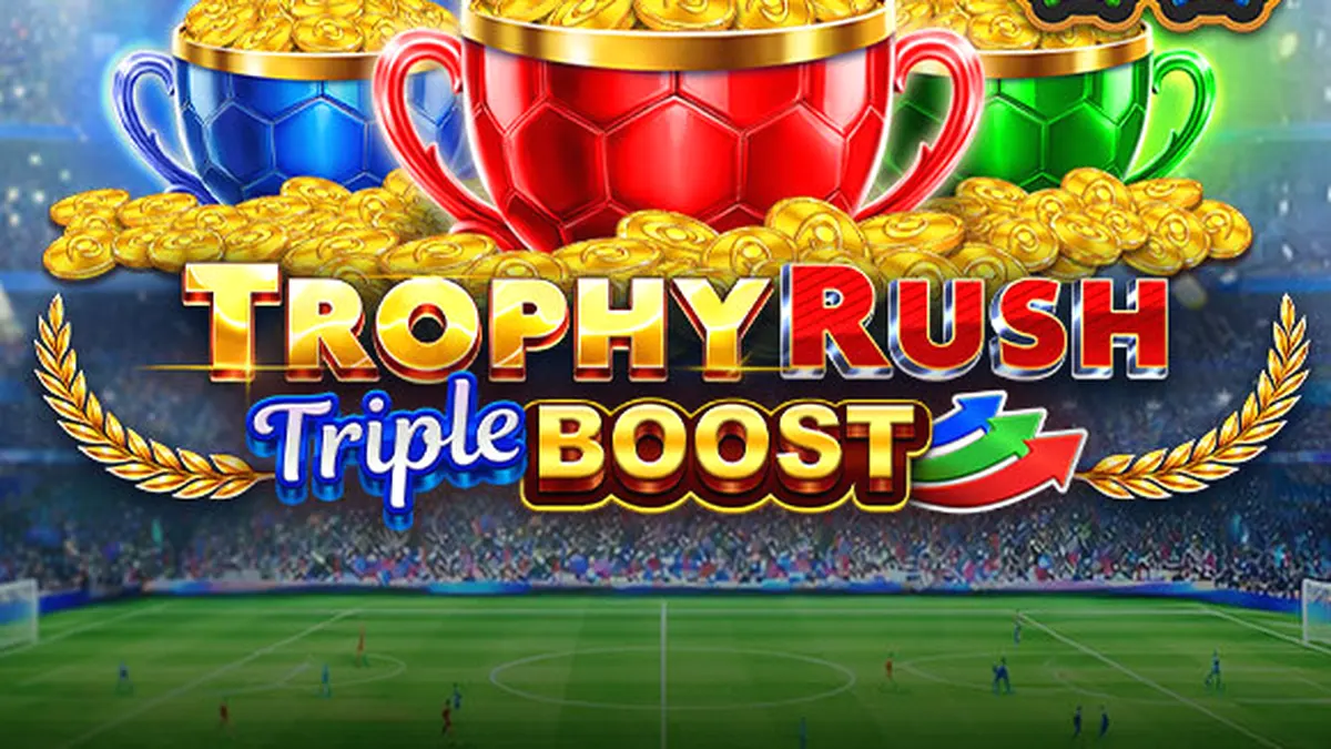 Tampilan antarmuka seluler slot Trophy Rush Triple Boost