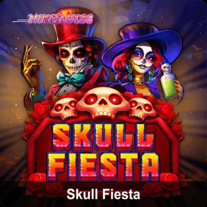 Tampilan visual slot Skull Fiesta dengan tema Day of the Dead